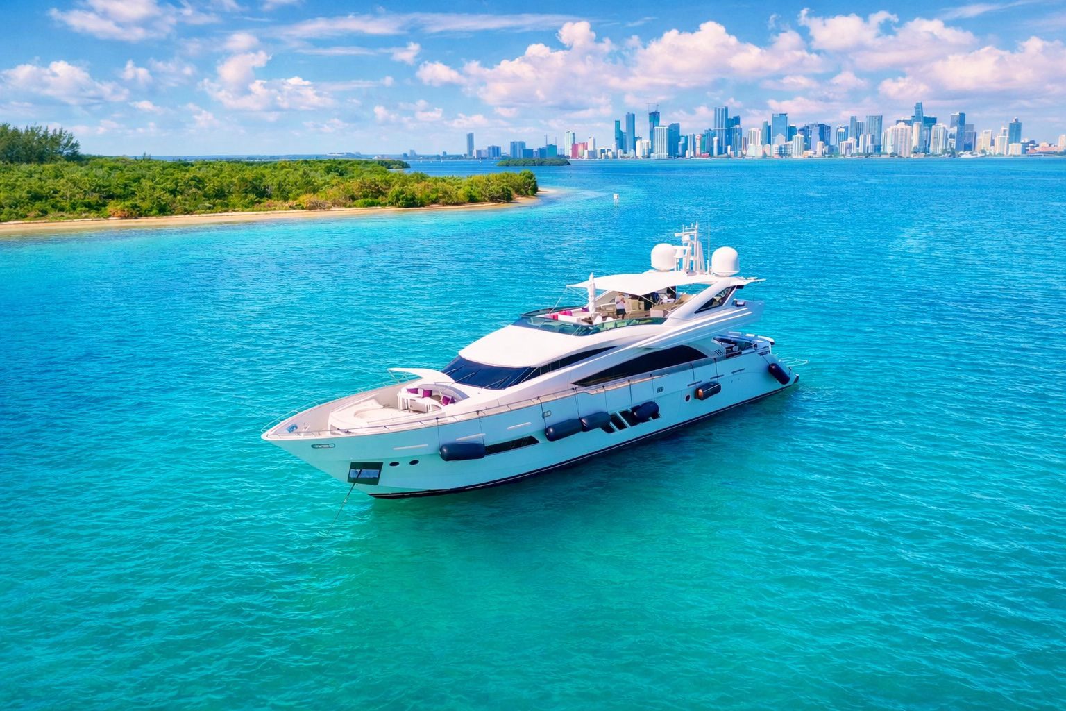105′ Dominator + Water Toys + Jacuzzi, private yacht charter in Miami